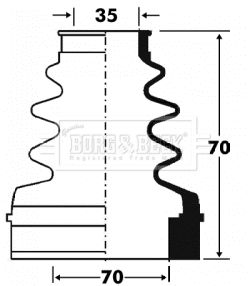 BORG & BECK gofruotoji membrana, kardaninis velenas BCB2912